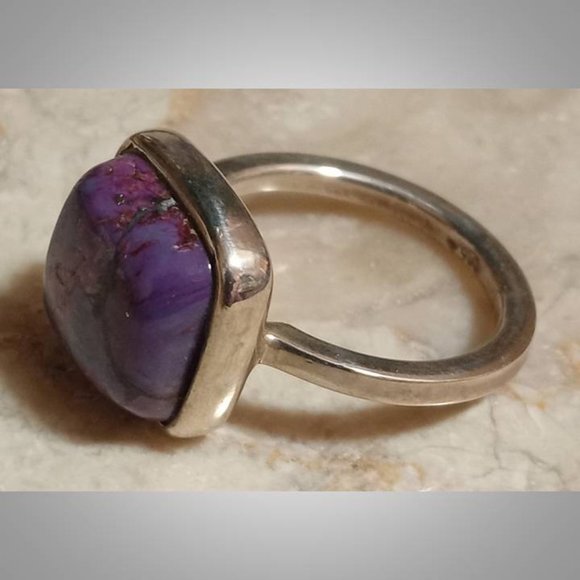 CLOSEOUT! 🔥 AUTHENTIC Mohave Purple Turquoise sterling silver Ring sz 7  04 - Picture 3 of 10